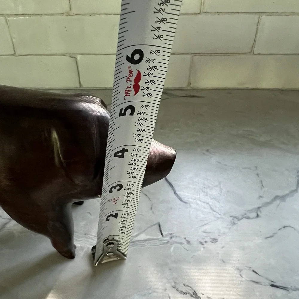 Vintage Iron Wood Adorable PIG Figurine